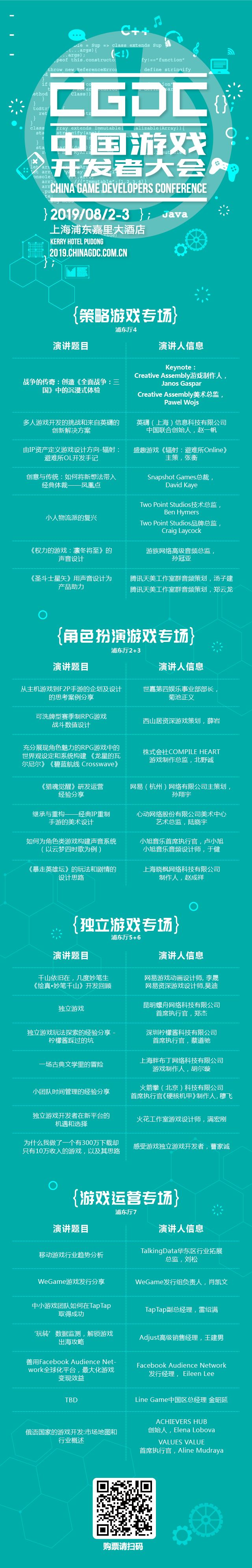 2019中国游戏开发者大会首日嘉宾预览!