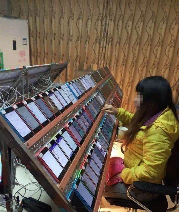 手游刷榜工作室曝光 每人操作百台iPhonejpg