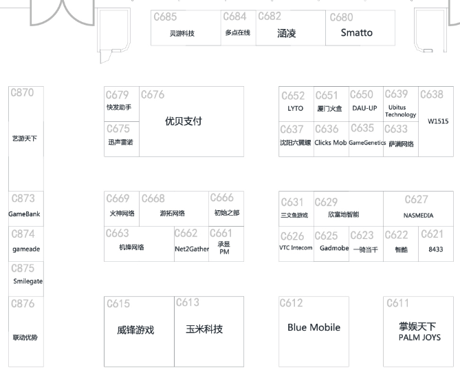 ChinaJoy BTB W3场馆展位图公开