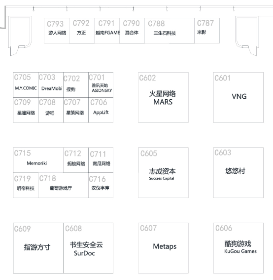 ChinaJoy BTB W3场馆展位图公开